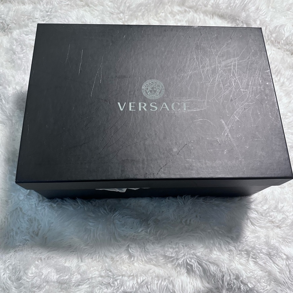 Versace Medusa Satin Embellished Platform Slide Sandals Size 8.5 - Picture 6 of 10